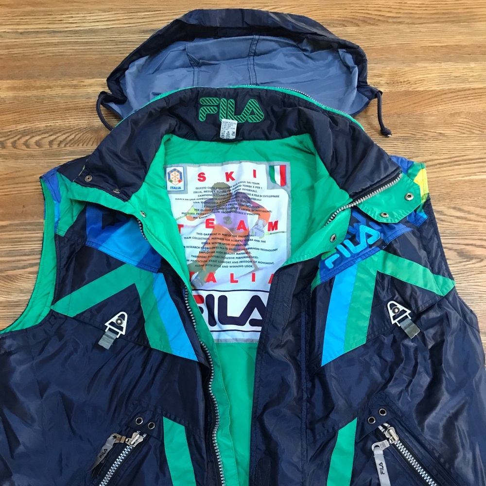 Vintage Fila ski team Italia vest